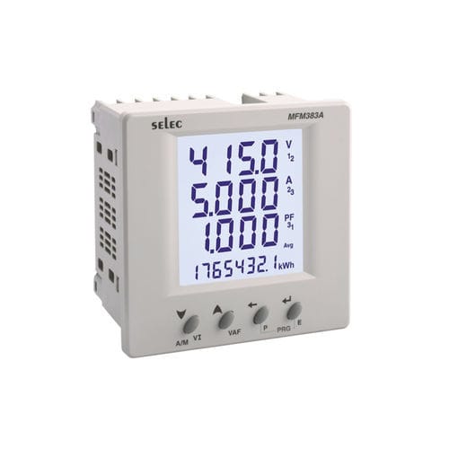Multimetro digitale - MFM383A series - SELEC Controls Pvt. Ltd. - montato su pannello / cat I / di frequenza
