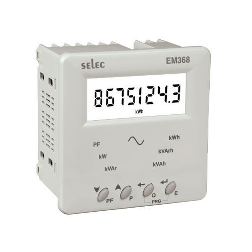 Contatore di energia elettrica monofase - EM368 - SELEC Controls Pvt. Ltd. - da montare su pannello / RS-485 / Modbus