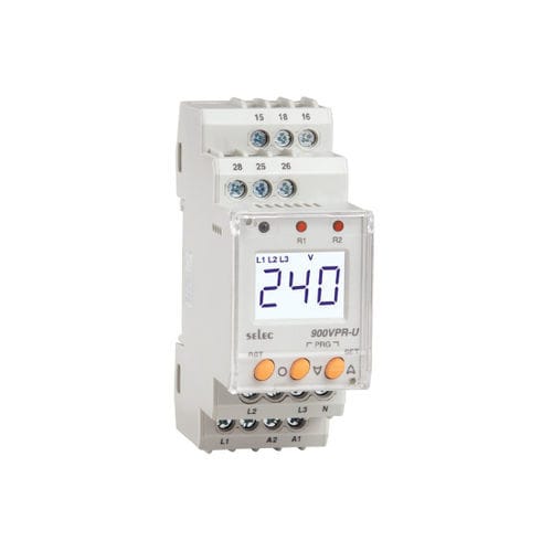 Relè di protezione di sovratensione - 900VPR-BL-U-CE - SELEC Controls Pvt. Ltd. - di sottotensione / di sequenza di fasi / di assenza di fase