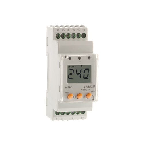 Relè di protezione di sovratensione - VPRD2M - SELEC Controls Pvt. Ltd. - di sottotensione / di sequenza di fasi / 2NA/NC