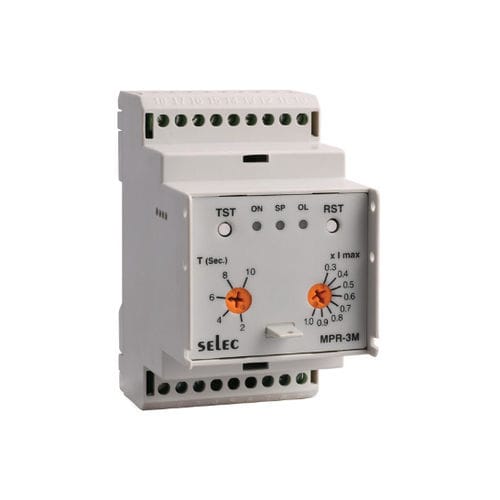 Relè di protezione di sovraintensità - MPR-3M series - SELEC Controls Pvt. Ltd. - di sottointensità / di sovraccarico / di sequenza di fasi