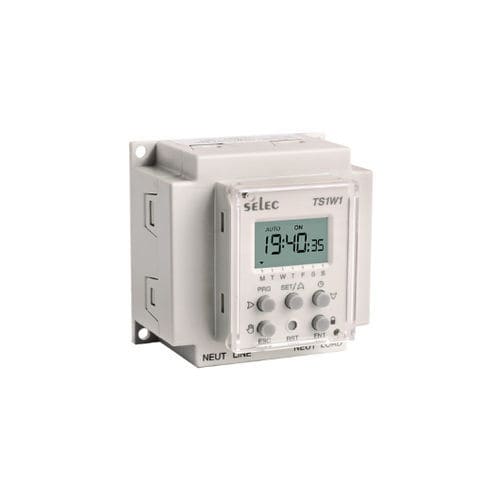 Interruttore orario digitale - TS1W1-1-20A series - SELEC Controls Pvt. Ltd. - montaggio su pannello