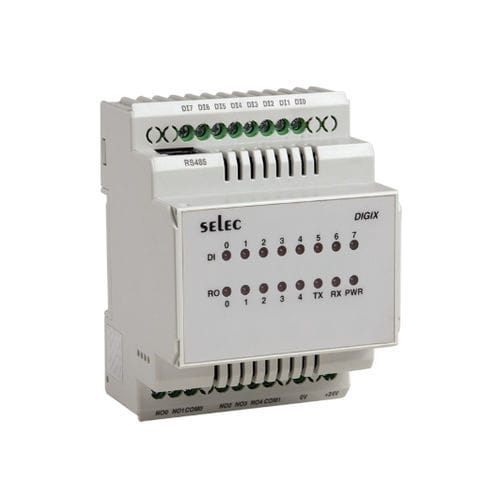 PLC su guida DIN - DIGIX-B - SELEC Controls Pvt. Ltd. - ingressi analogici / uscite digitali / uscite analogiche
