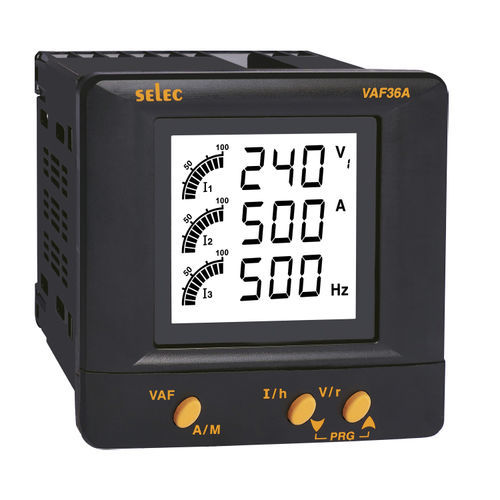 Apparecchio di misura della potenza multimetro - VAF36A series - SELEC Controls Pvt. Ltd. - frequenzimetro / trifase / ad incastro
