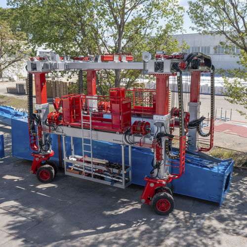 Carro cavaliere per travi prefabbricate in calcestruzzo - IL60GC-90°RC - INDUSTRIAL LIFT - per movimentazione di container / per carichi pesanti / gommato