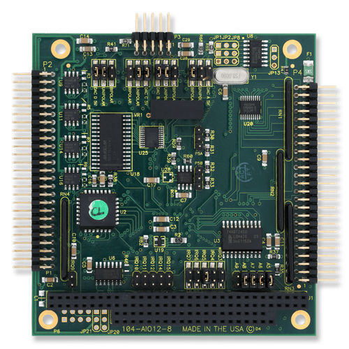 Scheda I/O analogica - 104-AIO12-8 - ACCES I/O Products, Inc. - a 24 I/O / su circuito stampato / jumper