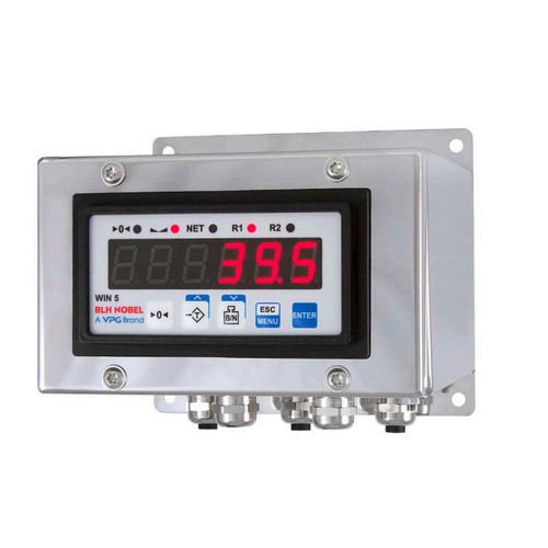 Indicatore di peso con display LED - WIN 5  - Nobel Weighing Systems - a parete / IP65 / in acciaio inossidabile