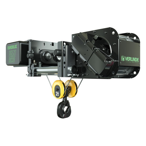 Paranco a cavo elettrico - EUROBLOC VM ESSENTIAL - VERLINDE - con carrello ad altezza ridotta / 2 velocità / bitrave
