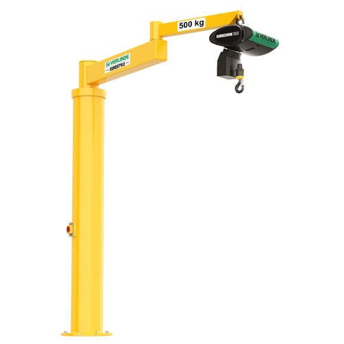 Gru a bandiera a colonna - EUROSTYLE Templier TC series - VERLINDE - per montaggio a soffitto / articolata