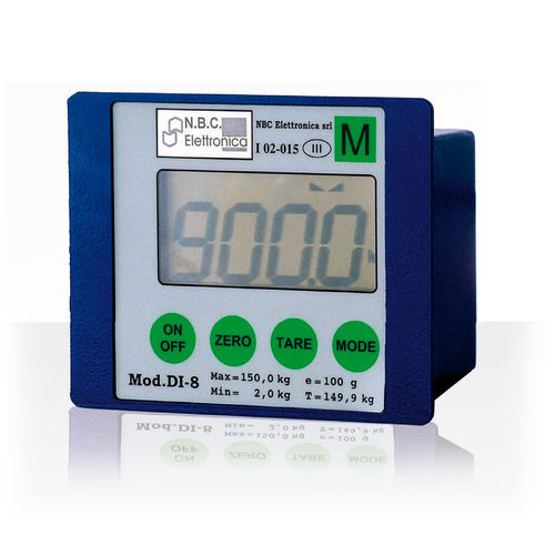 Indicatore di peso display LCD - DI 08 - NBC Elettronica Group Srl - digitale / ad incastro