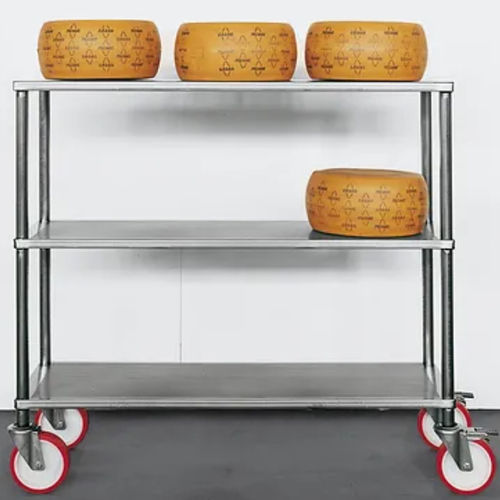 Carrello per movimentazione - Caseartecnica Bartoli - in acciaio inossidabile / 3 livelli / per formaggi