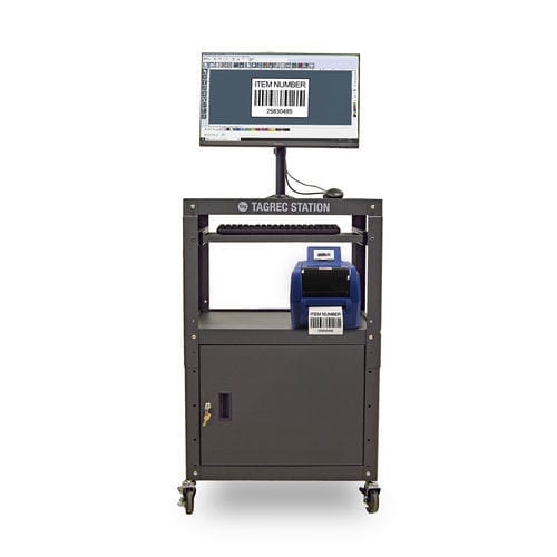 Postazione di lavoro mobile - TagRec Station - Max Systems GmbH - industriale / di etichettatura / modulare