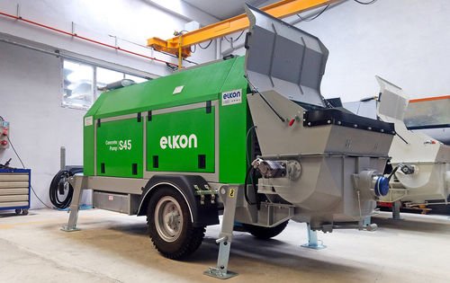 Pompa per calcestruzzo montata su rimorchio - Elkopomp S45 - ELKON - per cantiere / diesel
