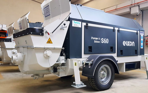 Pompa per calcestruzzo montata su rimorchio - Elkopomp S60 - ELKON - per cantiere / diesel
