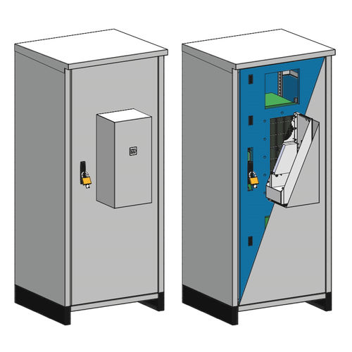 Armadio elettrico da esterno - EER - Edit Elektronik - di comando / in acciaio galvanizzato / per apparecchio di telecomunicazione