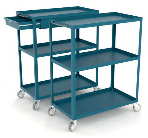 Carrello di servizio - 140 series - HECO - in metallo / 3 livelli / a cassetti