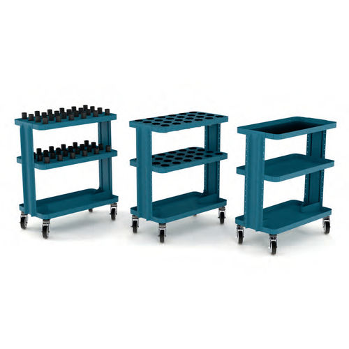 Carrello di servizio - 134 series - HECO - in metallo / con ripiano / con rotelle