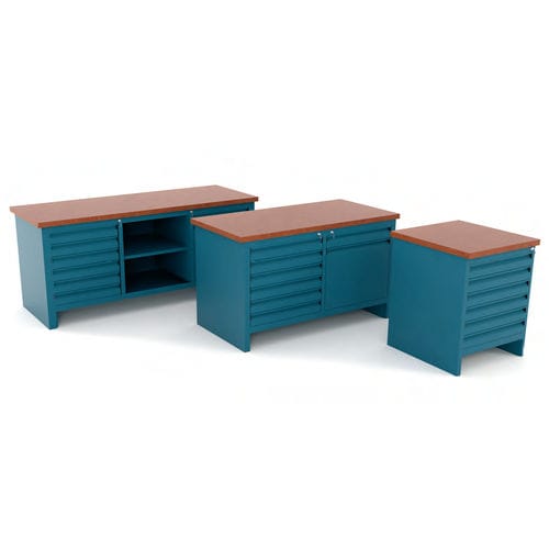 Banco da lavoro in legno - 111 series - HECO - modulare / multi-cassetti