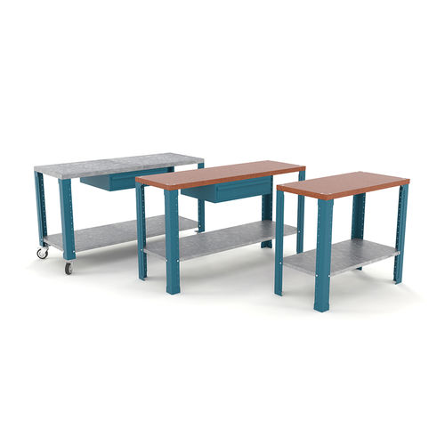 Banco da lavoro in legno - 121 series - HECO - mobile / a cassetti