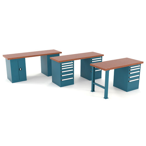 Banco da lavoro in legno - 136 series - HECO - a cassetti