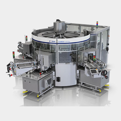 Etichettatrice automatica - EvoDECO Cold Glue - SIDEL - per bottiglie / per applicazione laterale / per l'industria alimentare e delle bevande
