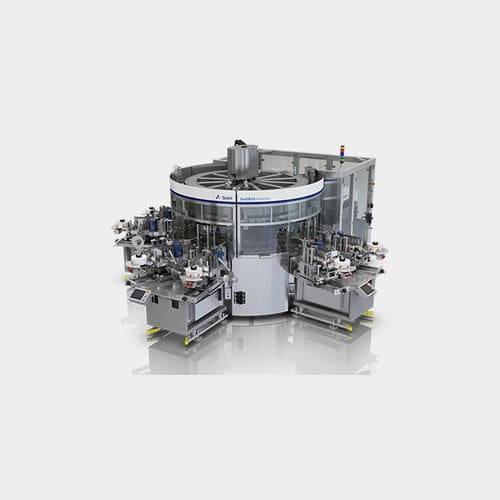 Etichettatrice automatica - EvoDECO Adhesive - SIDEL - per bottiglie / per applicazione laterale / per l'industria alimentare e delle bevande
