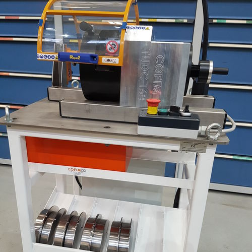 Smussatrice sfacciatrice - TUDC 168 series - COFIM SYSTEM - elettrica / pneumatica / da tavolo