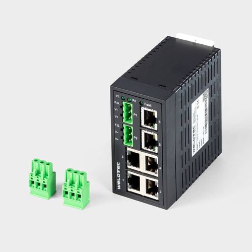 Switch Ethernet non gestibile - UES-106 - Welotec GmbH - 6 porte / di livello 2 / per montaggio su guida DIN
