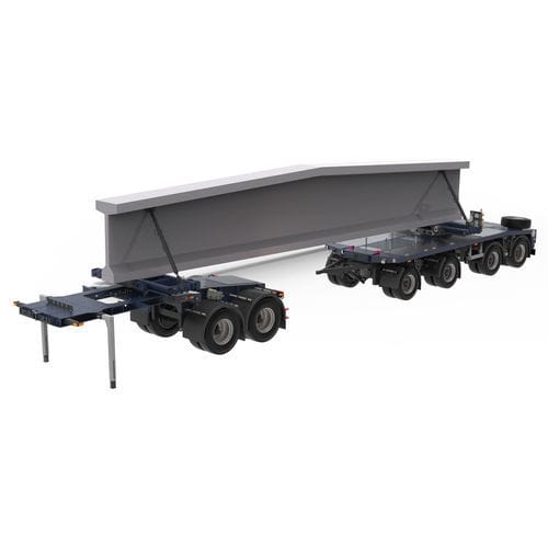 Rimorchio autotracciante - Goldhofer - da cantiere / per tubi flessibili
