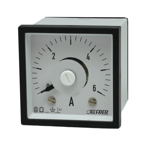 Amperometro analogico - A48MAX - FRER - DC / montato su pannello