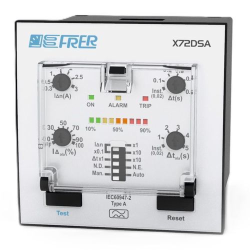 Relè di protezione con dispersione a terra - X72DSA - FRER - per montaggio su pannello / IEC / regolabile