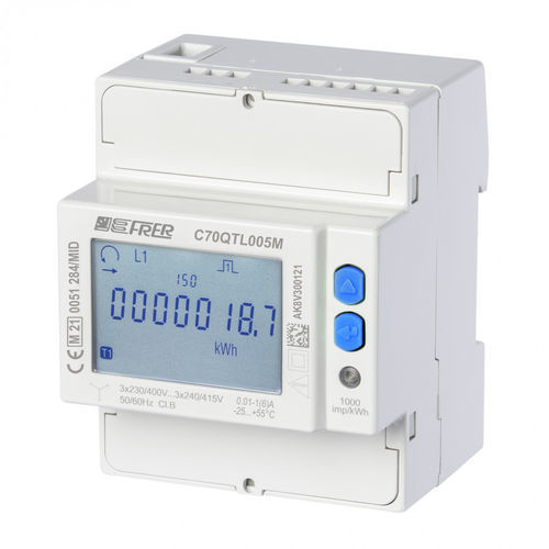Contatore di energia elettrica trifase - C70QTL - FRER - da montare su pannello / su guida DIN / multitariffa