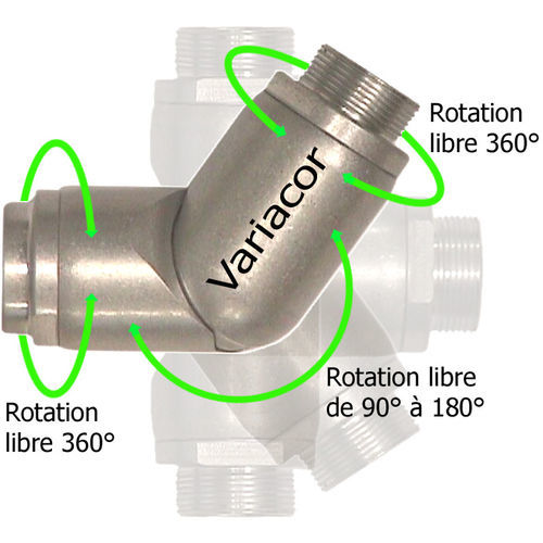 Raccordo tutti fluidi - DV servies  - MID - VARIACOR - idraulico / per aria compressa / per vuoto