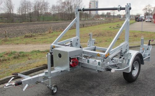 Rimorchio porta tamburi - BKT 1x series - Bagela Baumaschinen GmbH & Co. KG - per trasporto e posa di cavi / a un asse / trainato