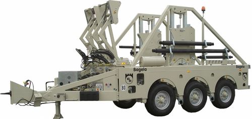Rimorchio porta tamburi - max. ø 4 200 mm | BTT 300 - Bagela Baumaschinen GmbH & Co. KG - per trasporto e posa di cavi / a 3 assi / trainato