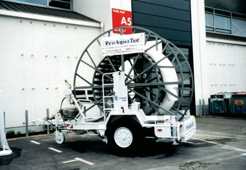 Rimorchio porta tamburi - BRT 65 - Bagela Baumaschinen GmbH & Co. KG - per trasporto e posa di tubi / a un asse / trainato
