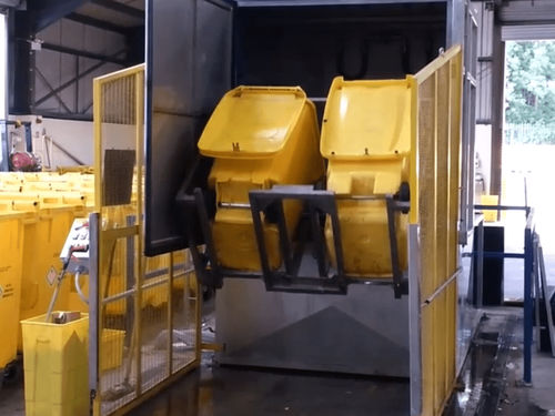 Macchina di lavaggio ad acqua - EWC-BW - C.E.B. IMPIANTI S.r.l. - automatica / per l'industria del riciclaggio / per contenitori rifiuti urbani