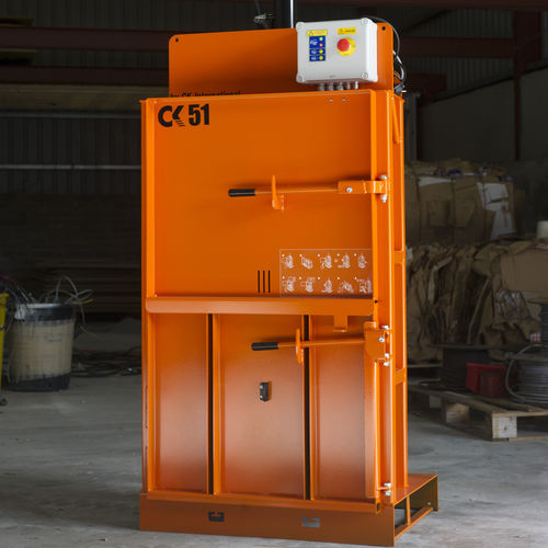 Pressa imballatrice per cartone - CK51 - CK International ltd - verticale / a carico frontale / compatta