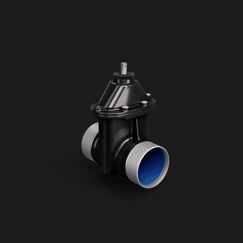Valvola a saracinesca - 2004-4004 - Düker GmbH - manuale / per acqua / rivestita
