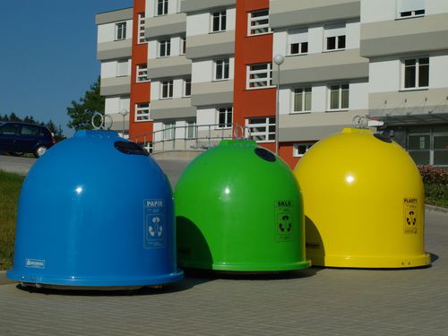 Cassonetto in acciaio galvanizzato - GFA Series - ELKOPLAST CZ - per il riciclaggio / per raccolta differenziata