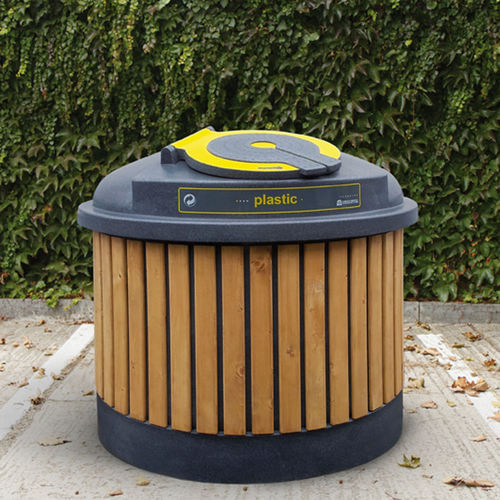 Cassonetto in polietilene - SemiQ Series - ELKOPLAST CZ - per rifiuti urbani / per carta / con coperchio circolare