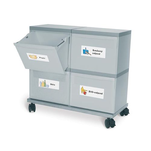 Contenitore per rifiuti in plastica - ELKOPLAST CZ - per raccolta differenziata / 4 ruote