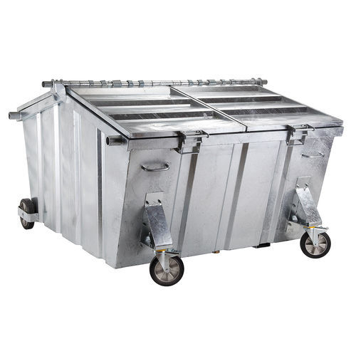 Cassonetto in acciaio galvanizzato - EUR 5.0 - ELKOPLAST CZ - per rifiuti urbani / per scarti industriali / con coperchio