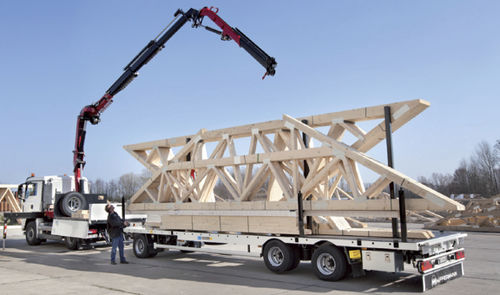 Rimorchio porta-attrezzi - Hüffermann Transportsysteme GmbH  - da cantiere / a 3 assi / trainato