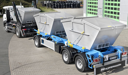 Rimorchio per contenitore - Vario  - Hüffermann Transportsysteme GmbH  - da cantiere / a 3 assi / trainato