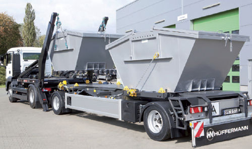Rimorchio per contenitore - Flex  - Hüffermann Transportsysteme GmbH  - per attrezzatura industriale / a 2 assi / trainato