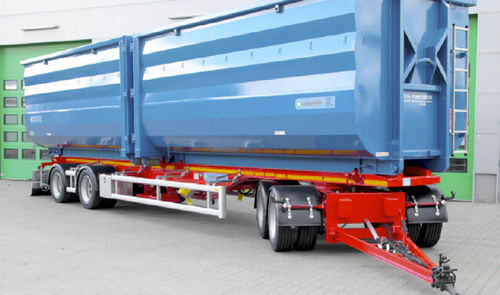 Rimorchio con cassone ribaltabile - Hüffermann Transportsysteme GmbH  - per attrezzatura industriale / a 4 assi / trainato