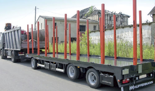 Rimorchio per veicolo - Hüffermann Transportsysteme GmbH  - a 3 assi / trainato