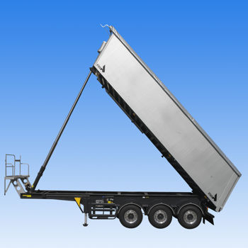 Rimorchio con cassone ribaltabile - STAS bv - Hüffermann Transportsysteme GmbH  - da cantiere / a 3 assi / trainato