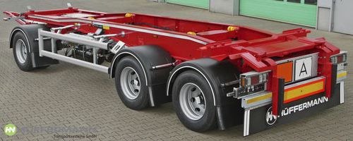 Rimorchio a pianale - Hüffermann Transportsysteme GmbH  - da cantiere / a 3 assi / trainato
